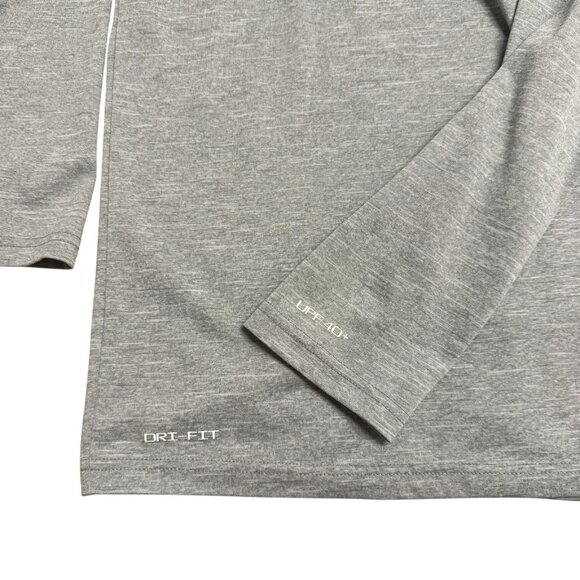 NIKE SWIM HOODIE LONG SLEEVE MENS M GRAY ATHLETIC LIGHTWEIGHT DRI FIT UPF 40+ - Picture 4 of 7